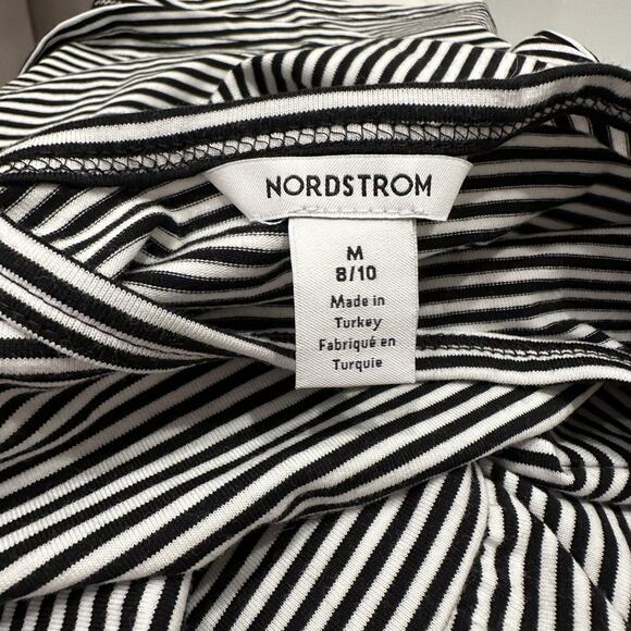 NWT Nordstrom Black & White Stripe Twirl Dress - Picture 7 of 8